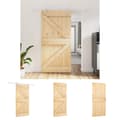Miniatyrbild 1 av 11: The Living Store Skjutdörr med beslag 100x210 cm massiv furu -  Dörrar