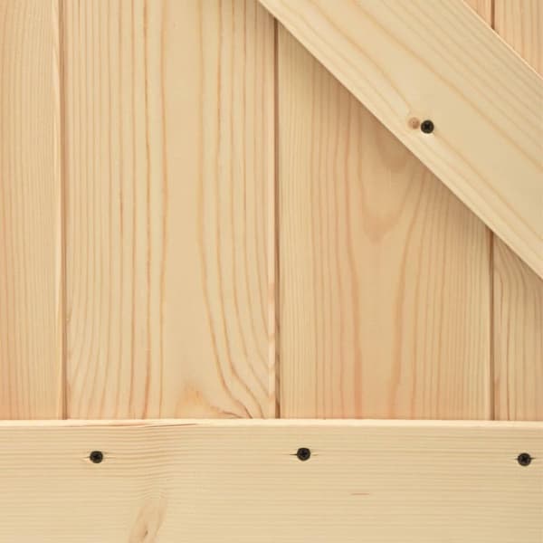The Living Store skydedør med monteringssæt 80x210 cm massivt fyrretræ -  Døre