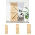 Miniatyrbillede 1 af 11: The Living Store skydedør med monteringssæt 80x210 cm massivt fyrretræ -  Døre