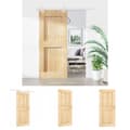 Miniatyrbillede 1 af 11: The Living Store skydedør med monteringssæt 90x210 cm massivt fyrretræ -  Døre