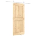 Miniatyrbillede 3 af 11: The Living Store skydedør med monteringssæt 85x210 cm massivt fyrretræ -  Døre