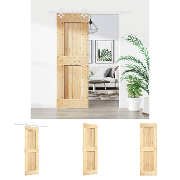 The Living Store Liukuovi asennustarvikkeineen 70x210 cm täysi mänty -  Ovet
