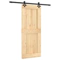 Miniatyrbillede 3 af 11: The Living Store skydedør med monteringssæt 85x210 cm massivt fyrretræ -  Døre
