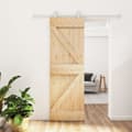 Miniatyrbild 2 av 11: The Living Store Skjutdörr med beslag 70x210 cm massiv furu -  Dörrar