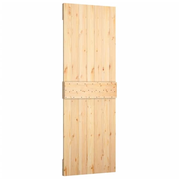 The Living Store Skjutdörr med beslag 70x210 cm massiv furu -  Dörrar