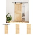 Miniatyrbild 1 av 11: The Living Store Skjutdörr med beslag 90x210 cm massiv furu -  Dörrar
