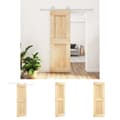 Miniatyrbillede 1 af 11: The Living Store skydedør med monteringssæt 70x210 cm massivt fyrretræ -  Døre