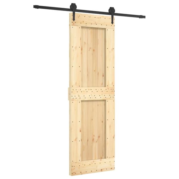 Døre - Living skydedør med monteringssæt 70x210 cm massivt fyrretræ