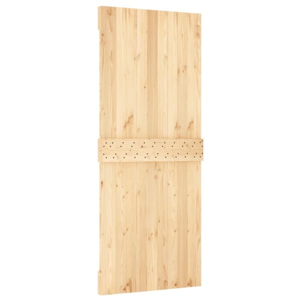 Døre - Living skydedør med monteringssæt 85x210 cm massivt fyrretræ