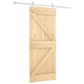 Miniatyrbillede 3 af 11: Døre - Living skydedør med monteringssæt 85x210 cm massivt fyrretræ