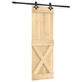 Miniatyrbillede 3 af 11: Døre - Living skydedør med monteringssæt 70x210 cm massivt fyrretræ