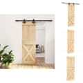 Miniatyrbillede 1 af 11: Døre - Living skydedør med monteringssæt 70x210 cm massivt fyrretræ