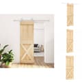 Miniatyrbillede 1 af 11: Døre - Living skydedør med monteringssæt 70x210 cm massivt fyrretræ