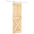 Miniatyrbillede 3 af 11: Døre - Living skydedør med monteringssæt 70x210 cm massivt fyrretræ