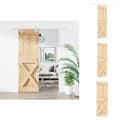 Miniatyrbillede 1 af 11: Døre - Living skydedør med monteringssæt 70x210 cm massivt fyrretræ