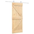 Miniatyrbillede 3 af 11: Døre - Living skydedør med monteringssæt 80x210 cm massivt fyrretræ