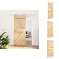 Miniatyrbillede 1 af 11: Døre - Living skydedør med monteringssæt 80x210 cm massivt fyrretræ