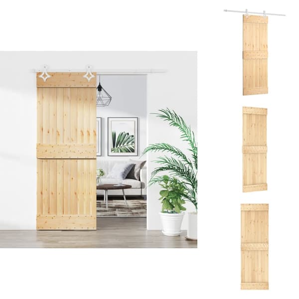 Ovet - Living Liukuovi asennustarvikkeineen 70x210 cm täysi mänty
