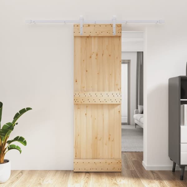 Dörrar - Living Skjutdörr med beslag 70x210 cm massiv furu