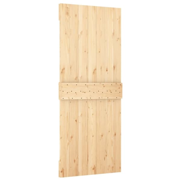 Døre - Living skydedør med monteringssæt 90x210 cm massivt fyrretræ
