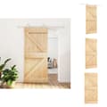 Miniatyrbild 1 av 11: Dörrar - Living Skjutdörr med beslag 90x210 cm massiv furu