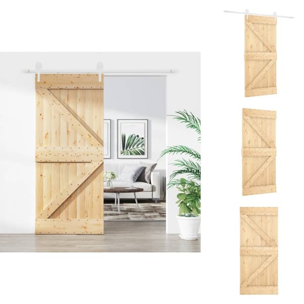 Ovet - Living Liukuovi asennustarvikkeineen 90x210 cm täysi mänty