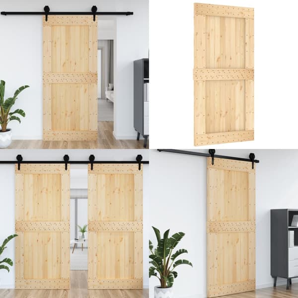 Dörr NARVIK 100x210 cm massiv furu - Ladugårdsdörr - Ladugårdsdörrar - Home & Living