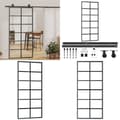 Miniatyrbillede 1 af 11: Skydedør m. Monteringssæt 90x205 cm sikkerhedsglas og aluminium - Glasdør - Glasdøre - Home & Living