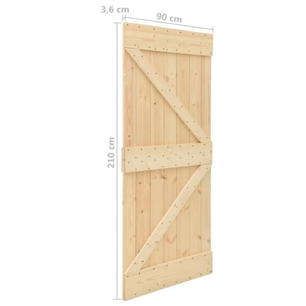 Ovi 90x210 cm täysi mänty - Ovi - Ovet - Home & Living