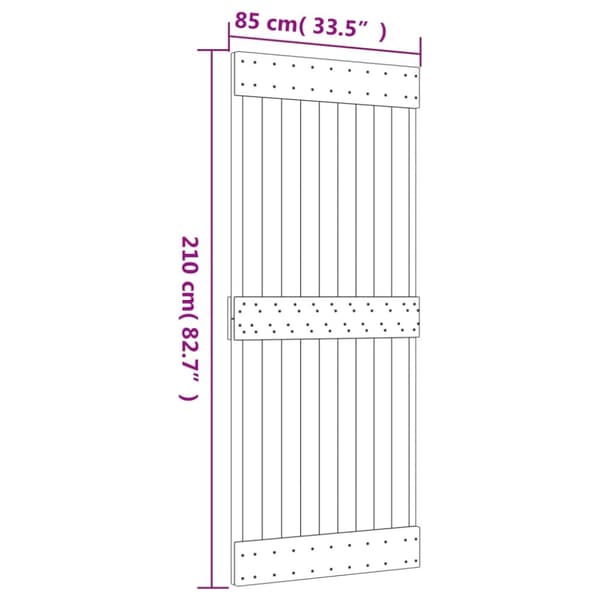 Dør NARVIK 85x210 cm massivt fyrretræ - Dør - Døre - Home & Living