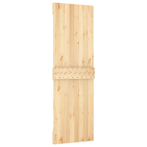 Skjutdörr med beslag 70x210 cm massiv furu - Ladugårdsdörr - Ladugårdsdörrar - Home & Living