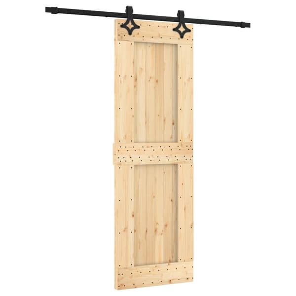 skydedør med monteringssæt 70x210 cm massivt fyrretræ