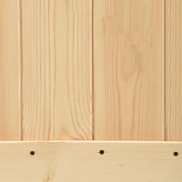 skydedør med monteringssæt 90x210 cm massivt fyrretræ