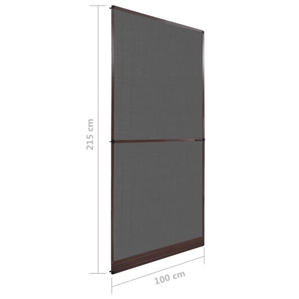 Insektsnät med gångjärn för dörrar 100 x 215 cm brun