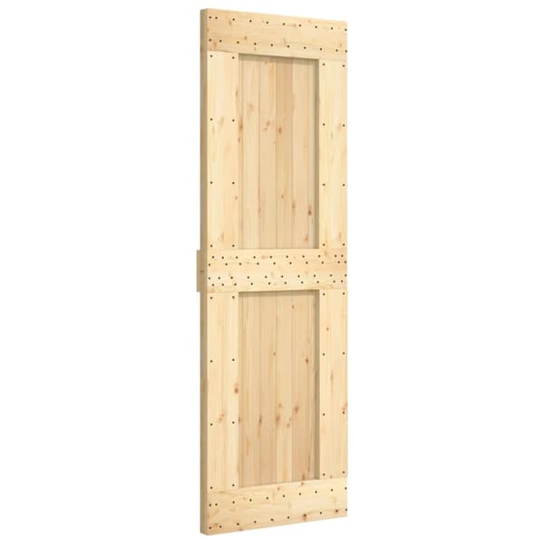 skydedør med monteringssæt 70x210 cm massivt fyrretræ