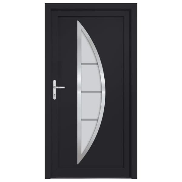 hoveddør 98x190 cm PVC antracitgrå