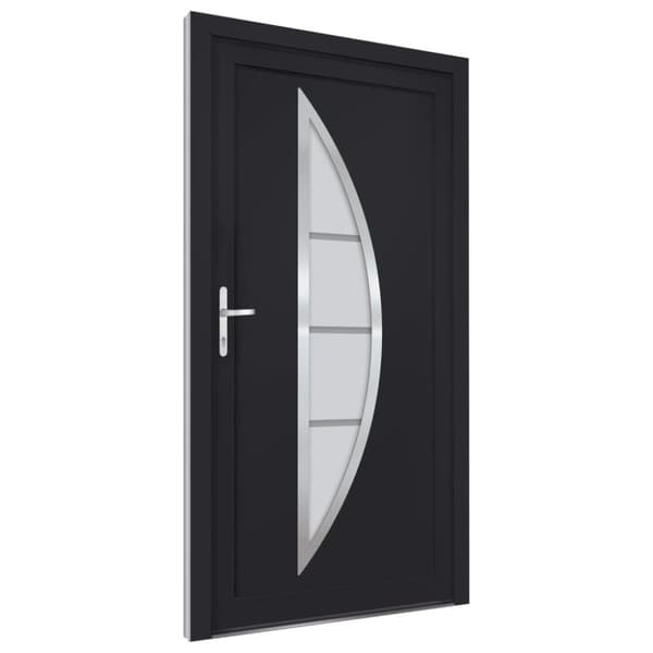hoveddør 98x190 cm PVC antracitgrå
