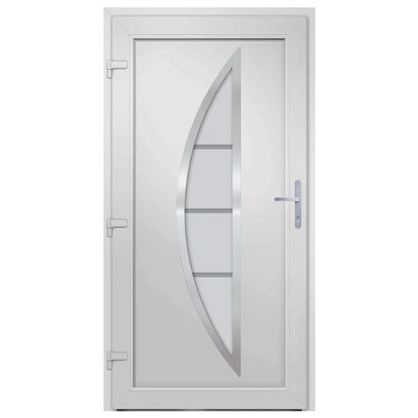 hoveddør 98x190 cm PVC antracitgrå