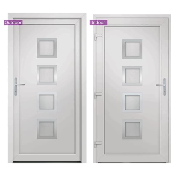 hoveddør 108x200 cm PVC hvid