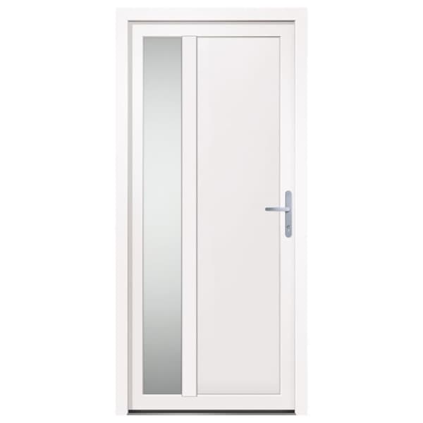hoveddør 98x208 cm PVC hvid