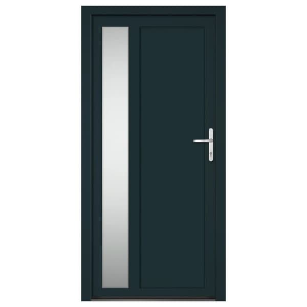 hoveddør 98x200 cm PVC antracitgrå