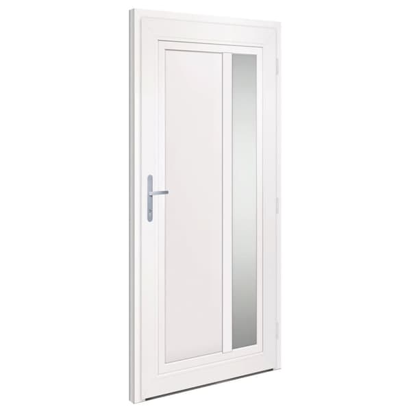 hoveddør 98x200 cm PVC antracitgrå