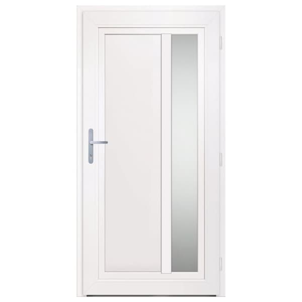 hoveddør 98x200 cm PVC antracitgrå