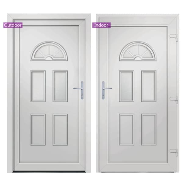 hoveddør 98x208 cm PVC hvid