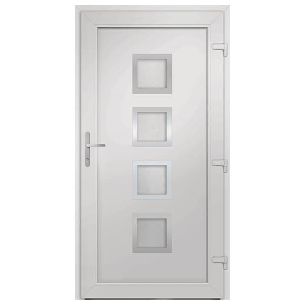 hoveddør 88x200 cm PVC hvid