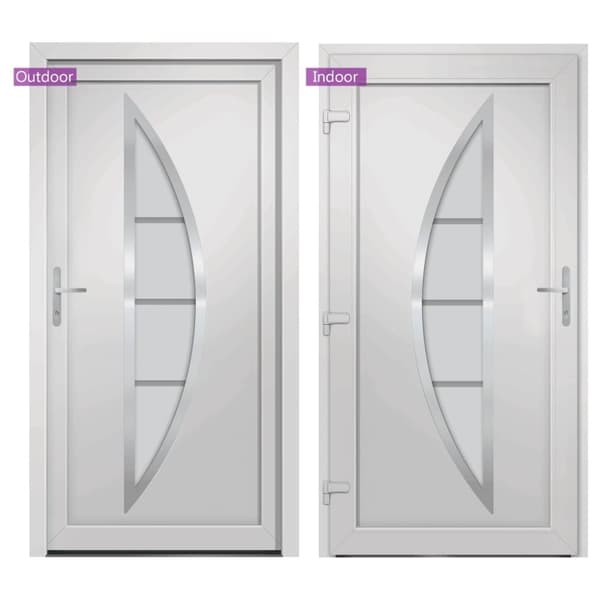hoveddør 98x190 cm PVC hvid