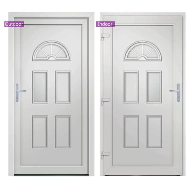 Ytterdörr vit 88x208 cm PVC