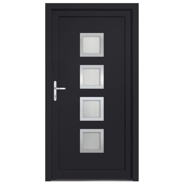 hoveddør 108x208 cm PVC antracitgrå