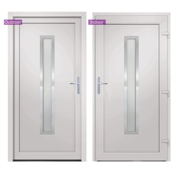 hoveddør 98x208 cm PVC hvid