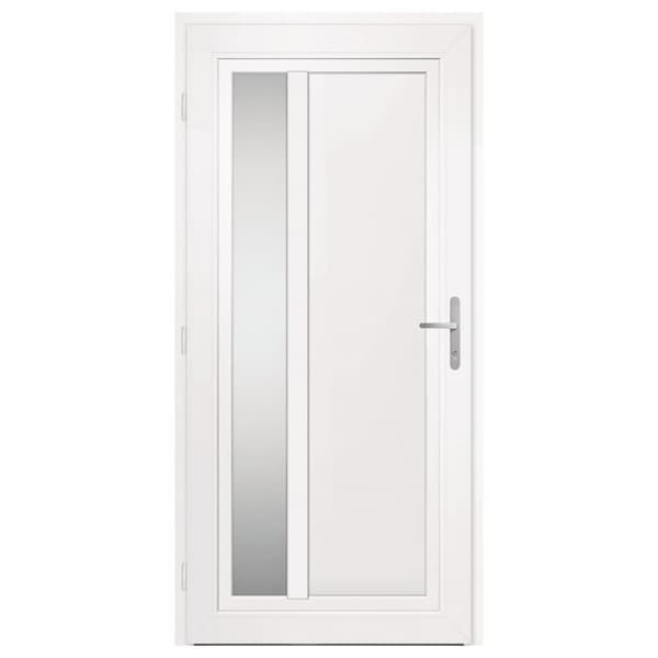 hoveddør 98x208 cm PVC antracitgrå